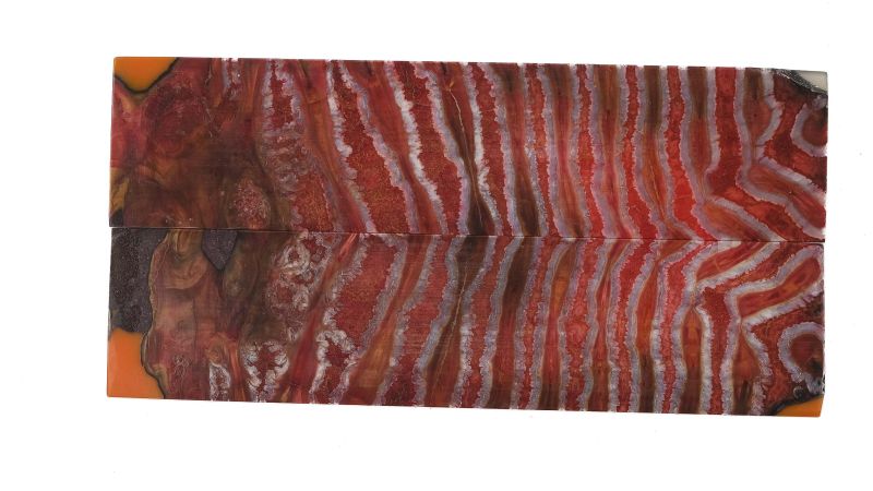 Manche de molaire de mammouth stabilisée ROUGE
